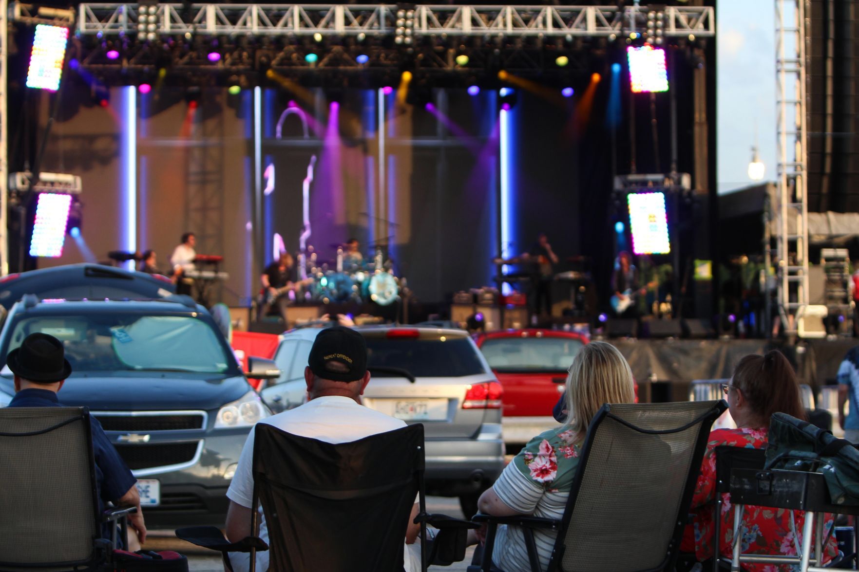 El Monstero performs at Hollywood Casino Amphitheatre parking lot Drive-In concert series